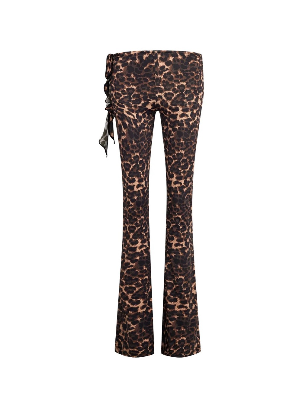 LIONESS Brown Leopard Print Boot Cut Pants
